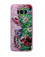 Купить Чехол-накладка для Samsung G950F S8 FASHION Розовое TPU стразы Вид 3 оптом, в розницу в ОРЦ Компаньон