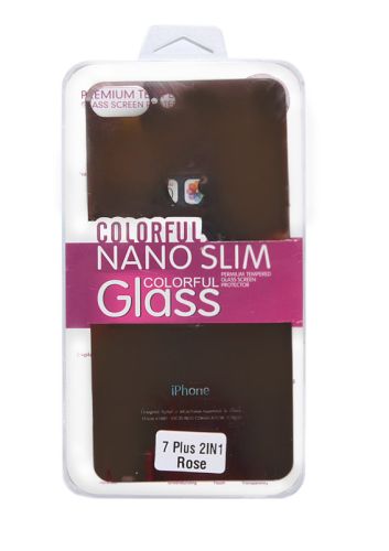 Защитное стекло для iPhone 7/8 Plus 2в1 розовый оптом, в розницу Центр Компаньон