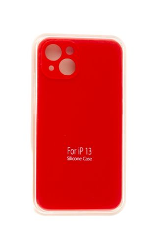 Чехол-накладка для iPhone 13 SILICONE CASE Защита камеры красная (14) оптом, в розницу Центр Компаньон