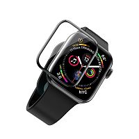 Купить Защитное стекло для Apple Watch Series 4 (40) 3D CURVED HOCO Silk коробка черный оптом, в розницу в ОРЦ Компаньон
