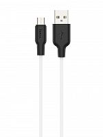 Кабель USB-Micro USB HOCO X21 2.0A 1м Silicone черный - фото