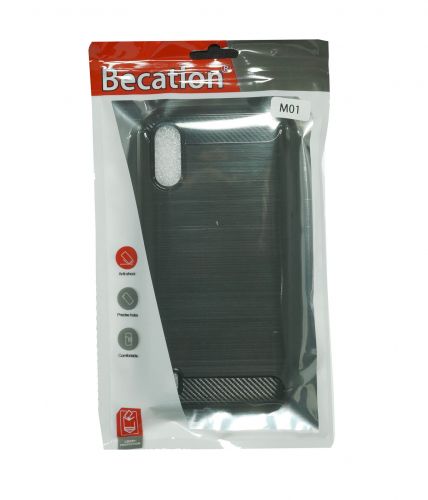 Чехол-накладка для Samsung M015F M01 BECATION CARBON FIBER TPU ANTISHOCK черный - оптовая продажа Чехол-накладка для Samsung M015F M01 BECATION CARBON FIBER TPU ANTISHOCK черный - фото