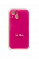 Чехол-накладка для iPhone 13 Mini VEGLAS SILICONE CASE Защита камеры малиновый (54) - фото