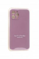 Чехол-накладка для iPhone 12 Pro Max VEGLAS SILICONE CASE Защита камеры лавандовый (62) - фото