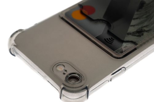 Чехол-накладка для iPhone 7/8/SE VEGLAS Air Pocket черно-прозрачный оптом, в розницу Центр Компаньон фото 3