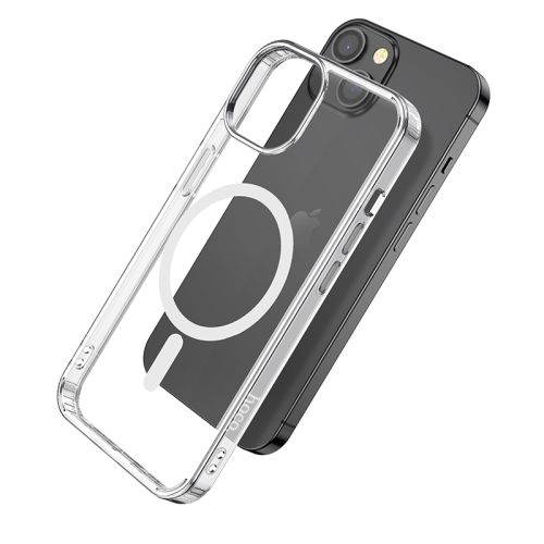 Чехол-накладка для iPhone 15 Plus HOCO Magnetic protective прозрачный оптом, в розницу Центр Компаньон фото 2