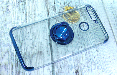 Чехол-накладка для HUAWEI Honor 7A Pro/Y6 Prime 2018 ELECTROPLATED TPU КОЛЬЦО синий - оптовая продажа фото 3 Чехол-накладка для HUAWEI Honor 7A Pro/Y6 Prime 2018 ELECTROPLATED TPU КОЛЬЦО синий - фото фото 3