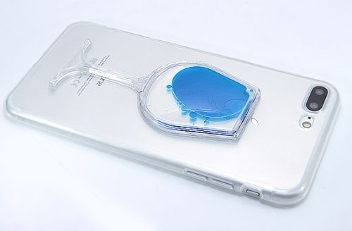 Чехол-накладка для iPhone 7/8 Plus БОКАЛ TPU синий оптом, в розницу Центр Компаньон фото 3