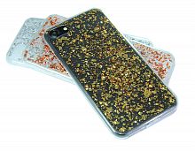 Чехол-накладка для iPhone 7/8/SE GLITTER TPU золото - фото