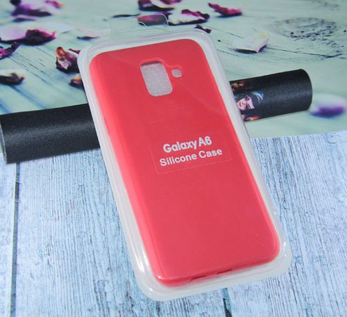 Чехол-накладка для Samsung A600 A6 2018 SILICONE CASE закрытый красный - оптовая продажа Чехол-накладка для Samsung A600 A6 2018 SILICONE CASE закрытый красный - фото