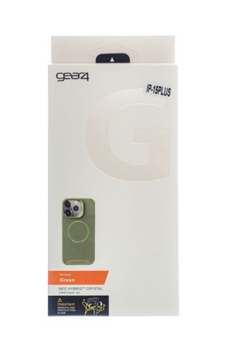Чехол-накладка для iPhone 15 Plus GEAR4 TPU поддержка MagSafe коробка зеленый оптом, в розницу Центр Компаньон фото 3