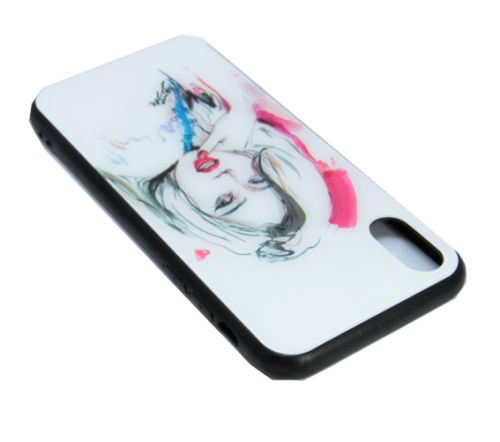 Чехол-накладка для iPhone X/XS LOVELY GLASS TPU девушка коробка оптом, в розницу Центр Компаньон фото 3