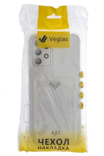 Чехол-накладка для Samsung A235F A23 VEGLAS Air Pocket прозрачный оптом, в розницу Центр Компаньон фото 4
