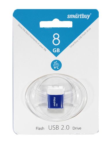 USB флэш карта 8 Gb USB 2.0 Smart Buy LARA синий оптом, в розницу Центр Компаньон фото 2