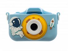 Детская игрушка фотоаппарат X2 Cosmonaut голубой - фото