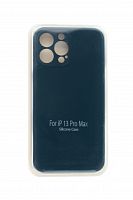 Чехол-накладка для iPhone 13 Pro Max VEGLAS SILICONE CASE Защита камеры (18) черный - фото