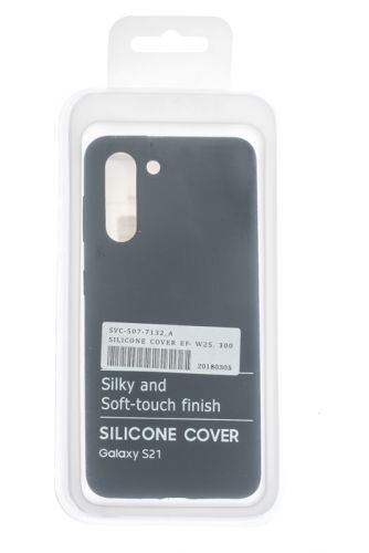 Чехол-накладка для Samsung G991 S21 SILICONE CASE OP закрытый черный (3) оптом, в розницу Центр Компаньон фото 4