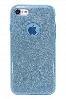 Купить Чехол-накладка для iPhone 7/8/SE JZZS Shinny 3в1 TPU синяя оптом, в розницу в ОРЦ Компаньон