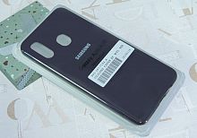 Чехол-накладка для Samsung A305F A30/A205F A20 SILICONE CASE закрытый темно-синий - фото