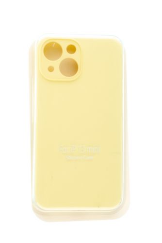 Чехол-накладка для iPhone 13 Mini VEGLAS SILICONE CASE Защита камеры лимонно-кремовый (51) - фото