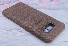 Чехол-накладка для Samsung G955H S8 Plus HIHA CANVAS коричневый - фото