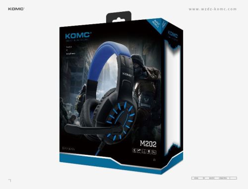 Наушники проводные KOMC M202 GAME головные черно-синий оптом, в розницу Центр Компаньон фото 3