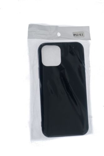 Чехол-накладка для iPhone 12/12 Pro FASHION TPU матовый б/отв черный оптом, в розницу Центр Компаньон фото 3