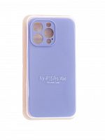 Чехол-накладка для iPhone 15 Pro Max VEGLAS SILICONE CASE Защита камеры сиреневый (41) - фото