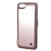 Внешний АКБ пауэр банк чехол для iPhone 7 (4.7) NYX 7-02 6000mAh розовое-золото - фото
