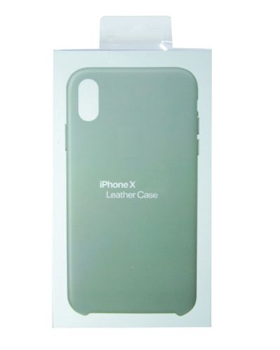 Чехол-накладка для iPhone X LEATHER CASE AAA Taupe (темно-серый) оптом, в розницу Центр Компаньон фото 2