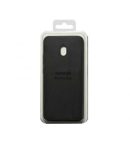 Чехол-накладка для XIAOMI Redmi 8A SILICONE CASE закрытый черный (3) - фото
