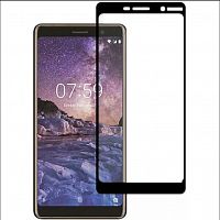 Купить Защитное стекло для NOKIA 7 FULL FLAT коробка черный оптом, в розницу в ОРЦ Компаньон