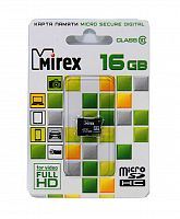 Карта памяти MicroSD 16 Gb Класс 10 Mirex без адаптера - фото