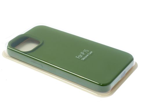 Чехол-накладка для iPhone 15 SILICONE CASE закрытый хаки (64) - фото фото 2