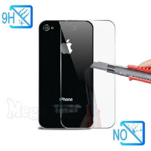 Защитное стекло для iPhone 4/4S 0.33mm ЗАДНЕЕ белый картон - фото