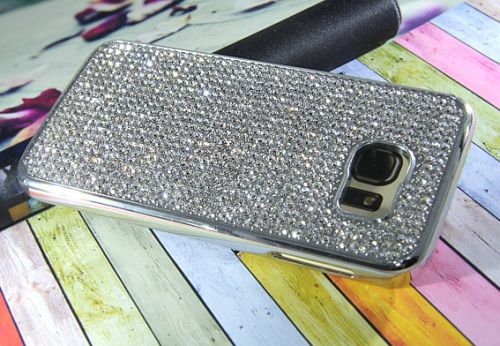 Чехол-накладка для Samsung G920 S6 HOJAR PERFECT стразы серебро - оптовая продажа фото 3 Чехол-накладка для Samsung G920 S6 HOJAR PERFECT стразы серебро - фото фото 3