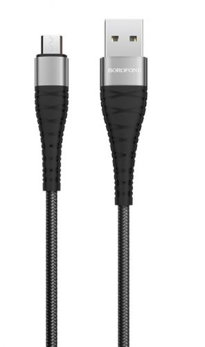 Кабель USB-Micro USB BOROFONE BX32 Munificent 2.4A 1м черный оптом, в розницу Центр Компаньон
