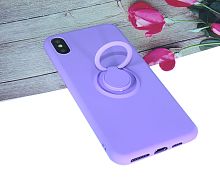 Купить Чехол-накладка для iPhone XS Max SOFT TOUCH TPU КОЛЬЦО фиолетовый  оптом, в розницу в ОРЦ Компаньон