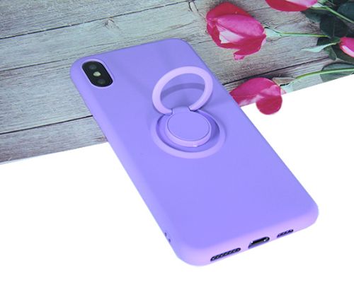Чехол-накладка для iPhone XS Max SOFT TOUCH TPU КОЛЬЦО фиолетовый  оптом, в розницу Центр Компаньон