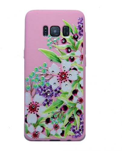 Чехол-накладка для Samsung G950F S8 FASHION Розовое TPU стразы Вид 4 оптом, в розницу Центр Компаньон