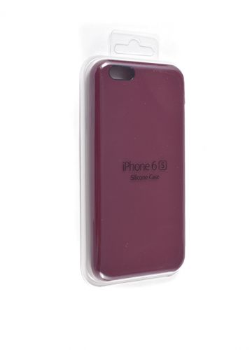 Чехол-накладка для iPhone 6/6S SILICONE CASE бордовый (52) - фото
