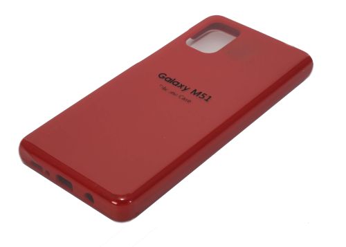 Чехол-накладка для Samsung M515F M51 SILICONE CASE закрытый красный (1) оптом, в розницу Центр Компаньон фото 2