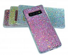 Чехол-накладка для Samsung G973 S10 DROP STAR TPU розовый  - фото