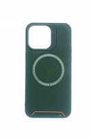 Чехол-накладка для iPhone 15 Pro Max GEAR4 TPU поддержка MagSafe коробка зеленый - фото