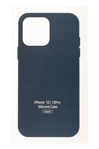 Чехол-накладка для iPhone 12\12 Pro SILICONE TPU поддержка MagSafe темно-синий коробка оптом, в розницу Центр Компаньон фото 4