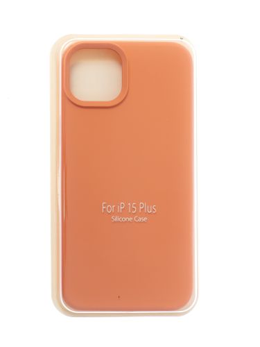 Чехол-накладка для iPhone 15 Plus SILICONE CASE закрытый коралловый (27) оптом, в розницу Центр Компаньон
