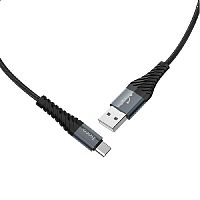 Кабель USB-Micro USB HOCO X38 Cool Charging 2.4A 0.25м черный - фото