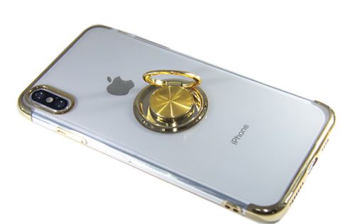 Чехол-накладка для iPhone XS Max ELECTROPLATED TPU КОЛЬЦО золото оптом, в розницу Центр Компаньон фото 3