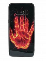 Чехол-накладка для Samsung N950 Note 8 LOVELY GLASS TPU рука коробка - фото