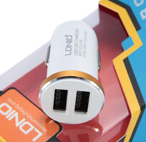АЗУ USB 2.1A 2 USB порт LDNIO DL-С22 кабель Lightning 8Pin белый оптом, в розницу Центр Компаньон фото 4